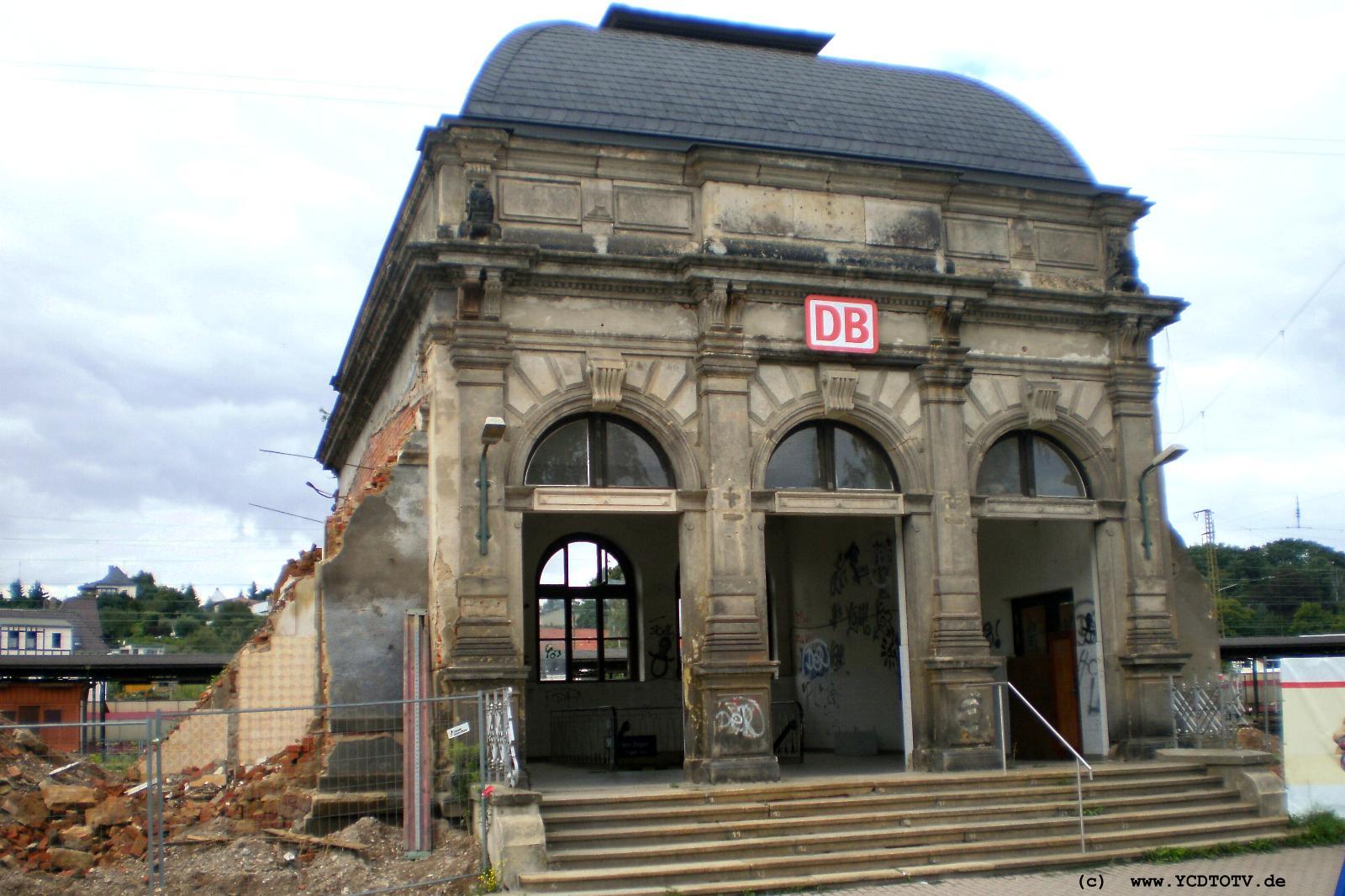 Gössnitz Bahnhof 16.08.2010, Mehdorns Vermächtnis oder Inkompetenz wird hier sichtbar 