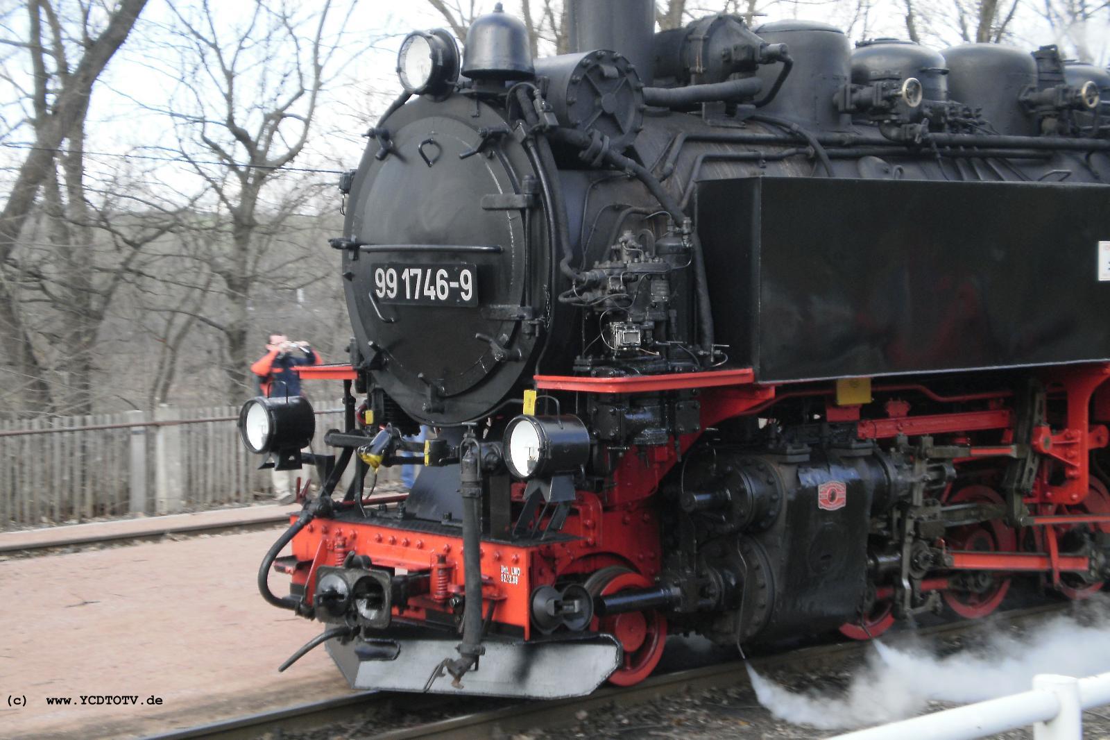 Bahnhof Malter 01.04.2010 Ankunft 99 1746-9 