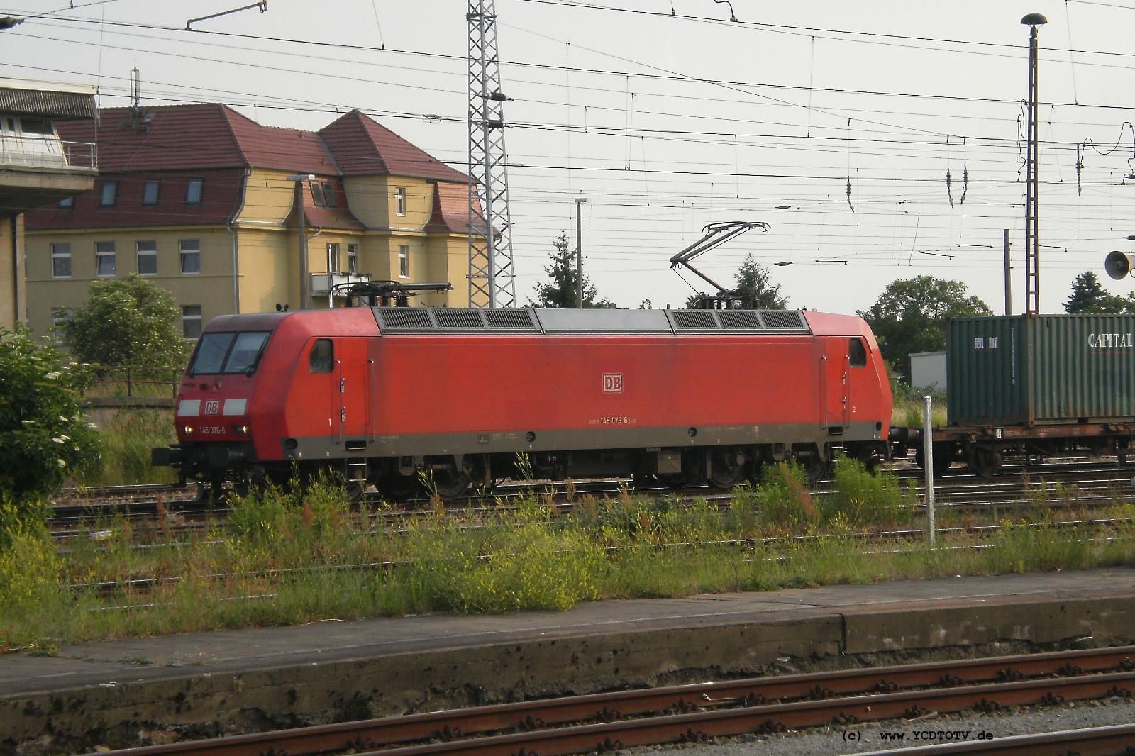 Bahnhof Stendal 25.06.2010, 145 076-6 