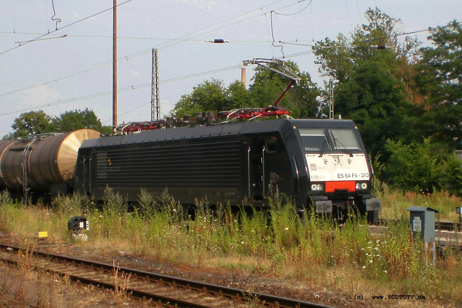 Bahnhof Stendal 12.07.2010, ITL ES 64 F4-283 / 189 283 