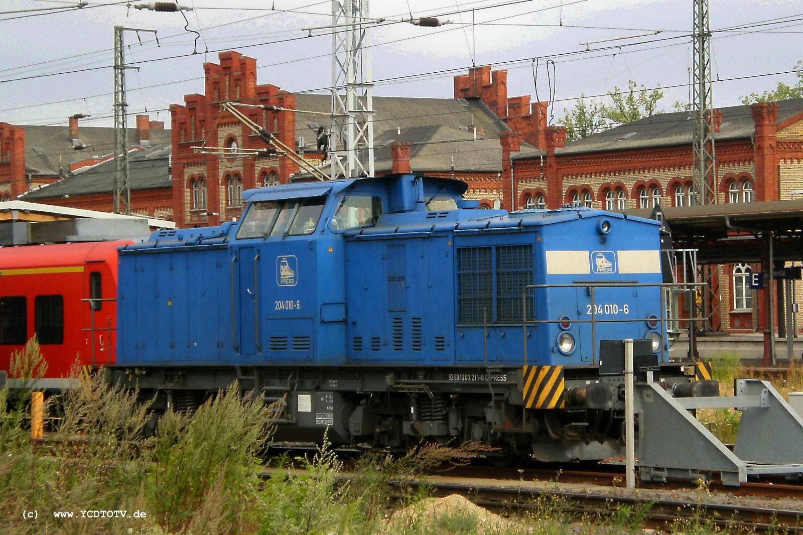 Bahnhof Stendal 25.07.2010, 204 010-6 PRESS 