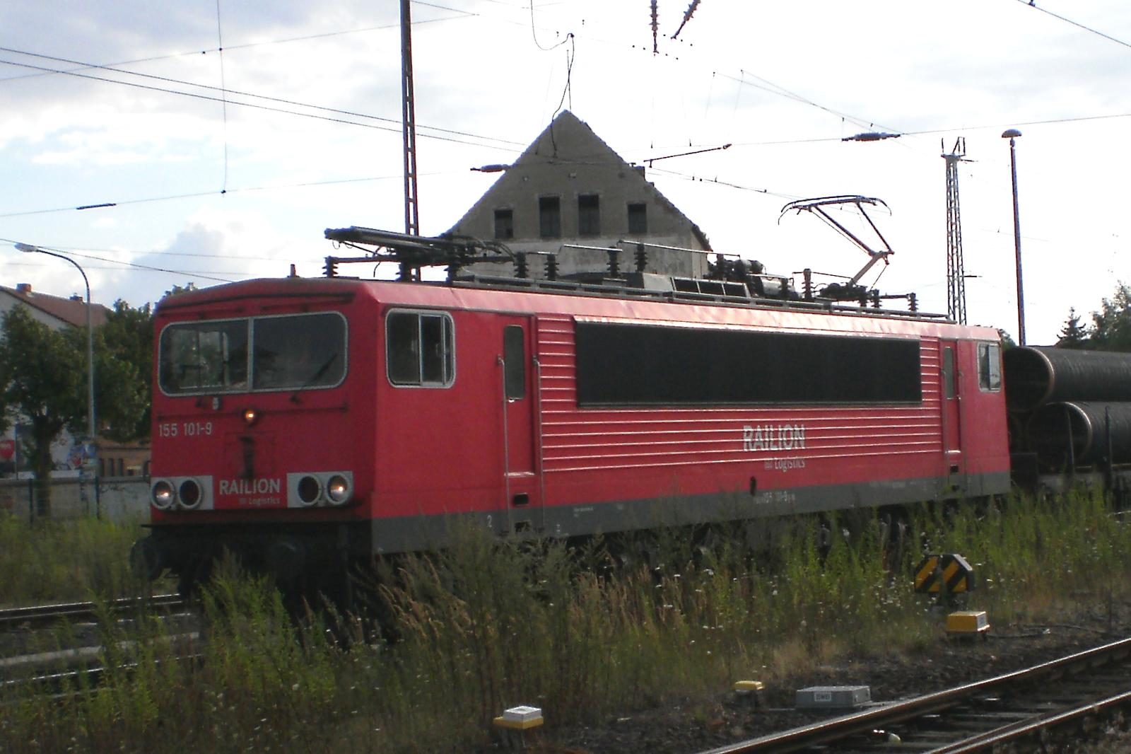 Bahnhof Stendal 29.07.2010, 155 101-9 