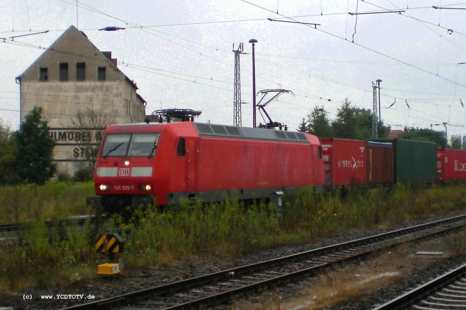 Bahnhof Stendal 12.08.2010, 145 028-7 